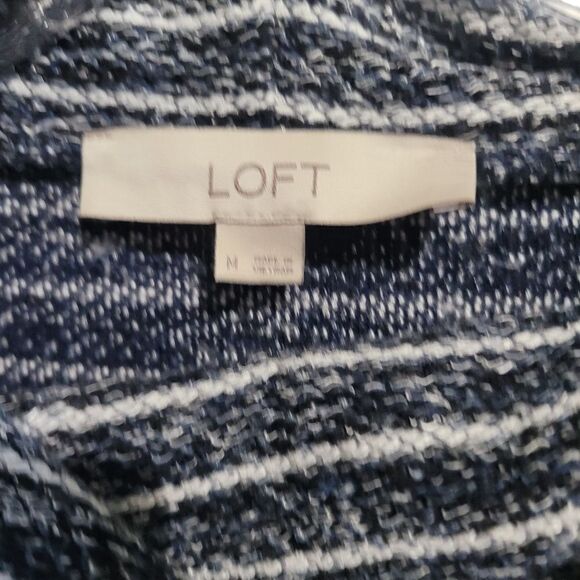 Loft navy and white stripe cowl neck sweater - Picture 5 of 5